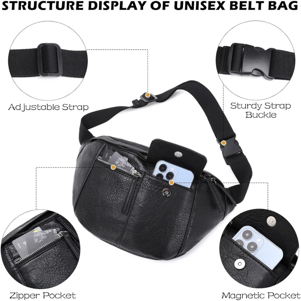 2/$25 🎉 BELT BAG vegan leather with large capacity - Picture 4 of 11